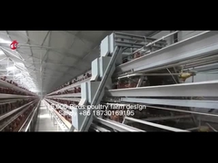 Ένας πλήρης αυτόματος εξοπλισμός κλουβιών κοτόπουλου τύπων για το φάρμα πουλερικών ικανότητας 20.000 αμμώδες