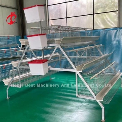 3 Tier 120 πουλιά και 4 Tier 160 πουλιά στρώμα σύστημα μπαταρίας κλουβί για την Ουγκάντα Τανζανία Αγελοτροφία Sandy