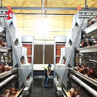 Πλήρης ένας αυτόματος κλουβιών μπαταριών κοτόπουλου στρώματος τύπων για το μεγάλο αγρόκτημα Adela